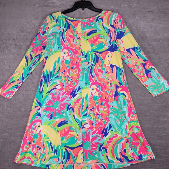 Lilly Pulitzer Liliana Casa Banana Printed Loop Neck Top Size Medium - Picture 12 of 12